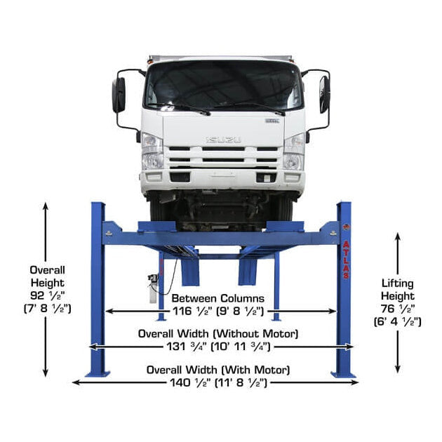 Atlas Platinum PVL14 4 Post Lift + RJ7000 Rolling Jacks ALI Certified Combo