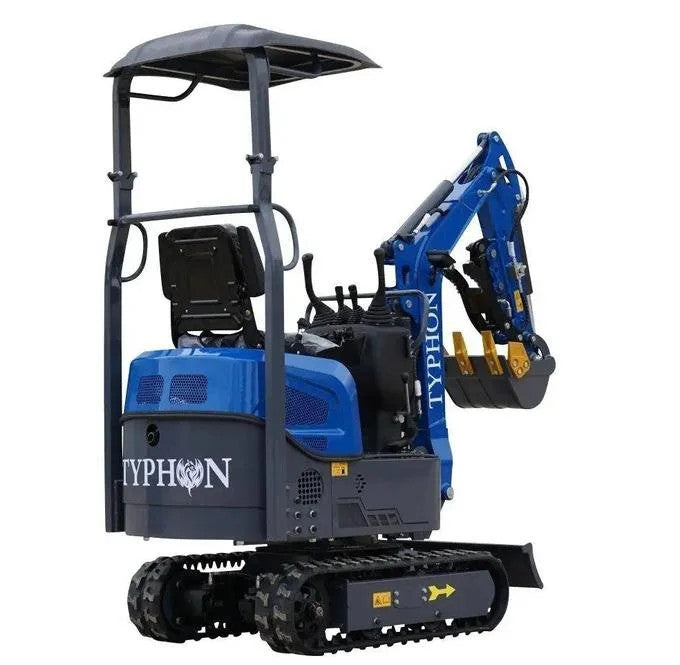 TYPHON TERROR XI STORM Mini Excavator – 1.1 Ton Trench Digger with Boom Swing, H