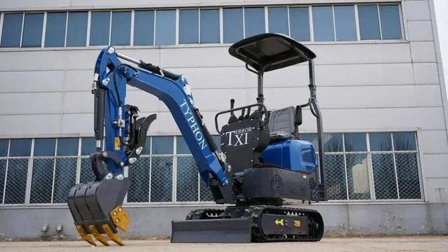 TYPHON TERROR XI STORM Mini Excavator – 1.1 Ton Trench Digger with Boom Swing, H